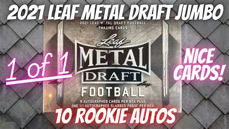 2021 leaf metal draft football jumbo box|leaf metal draft football checklist.